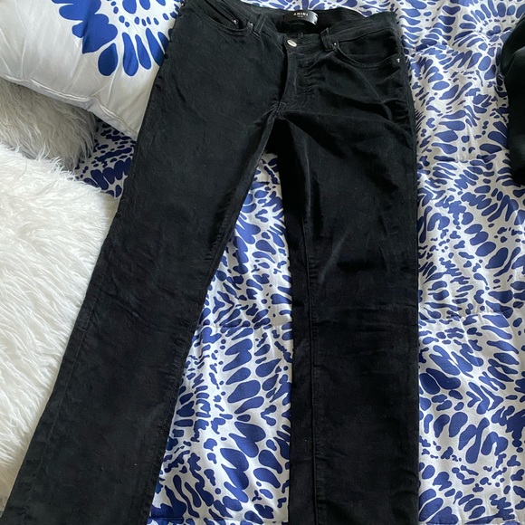 Flare Jeans Velvet Skinny Jeans AMIRI Black Velvet Skinny Stack Jeans